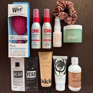 Hair Care Bundle / Shampoo Travel Wet Brush Hair Mask Iron Guard UV Protectant